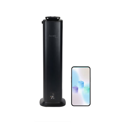 STARQ Lux Tower Luxury Smart Air Scent Diffuser Waterless Aroma Machine App Control Cold Atomization Ultra Quiet No Heat for Home & Office Includes Complimentary 300ml Starter Perfume