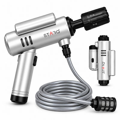 STARQ TurboFold Cordless Pressure Washer Gun 1.8 MPa Portable High Pressure Car Washer with 5 in 1 Rotating Nozzle High Speed Motor 4000mAh Type C Rechargeable Battery for Car Bike Home Cleaning