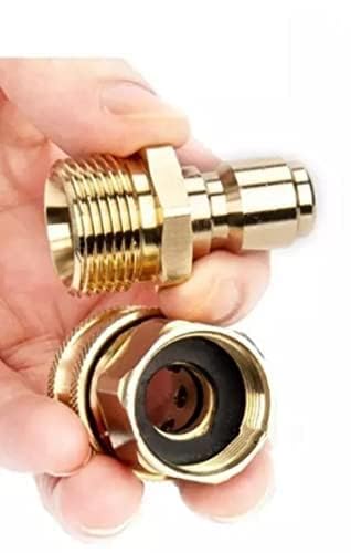 STARQ Quick Connect Adapter Fittings for Pressure Washer Hose Pipe M22 x 15 (One Male and One Female Adapter)