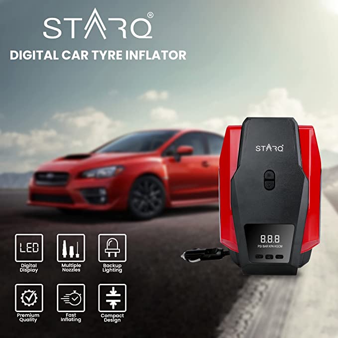 STARQ® Digital Car Tyre Inflator - 12V DC Portable Air Compressor