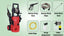 STARQ ST-2400U Watts 220 Bar Portable High Pressure Washer Universal Motor 1 Year Warranty Red Black 100% Copper Winding for Home, Car and Bike Washing